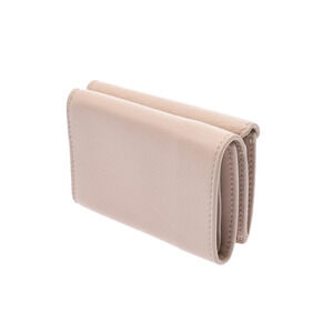 Balenciaga Wallet Calfskin Beige Paper fold Tri
